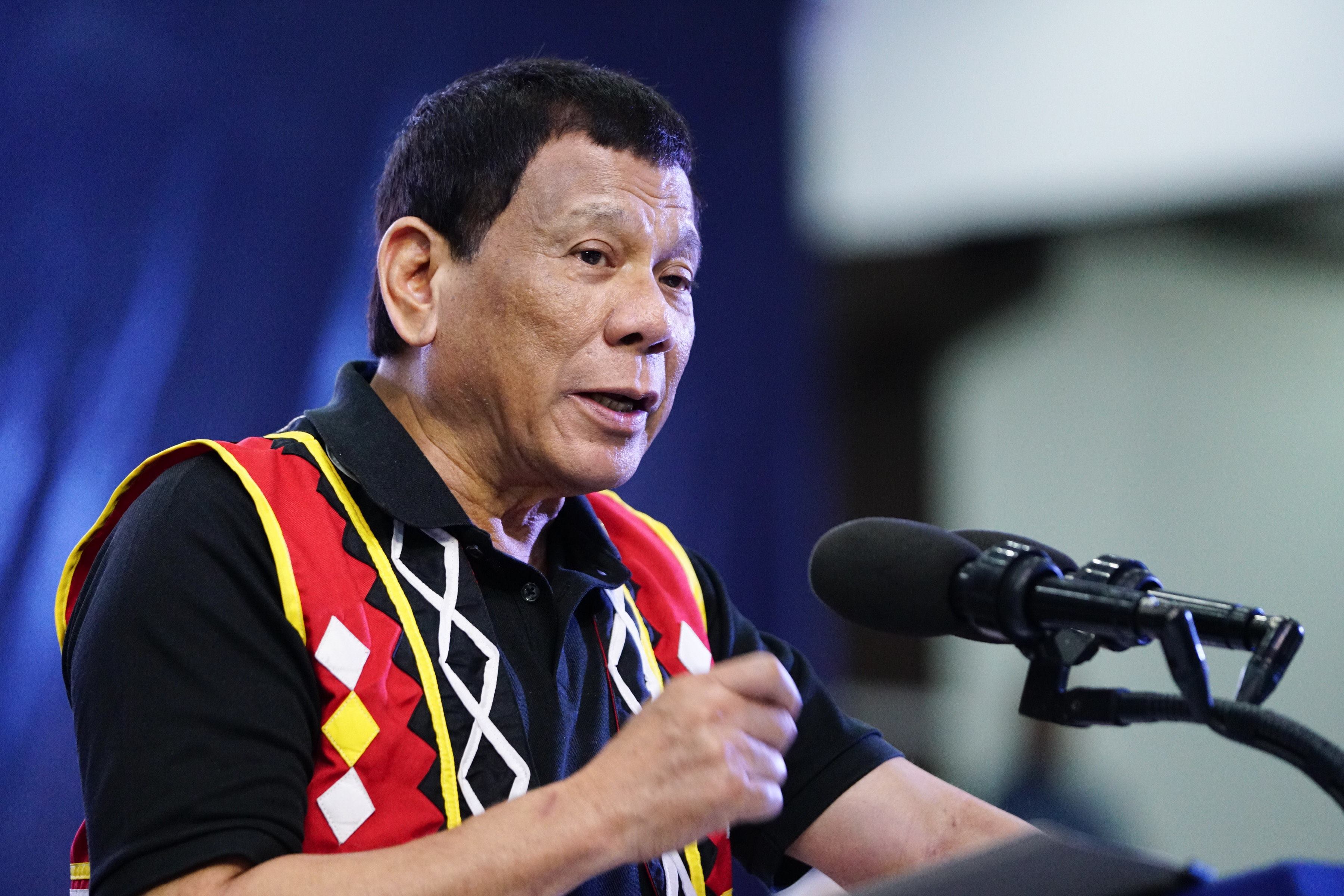 President Rodrigo Roa Duterte leads the Partido Demokratiko Pilipino-Lakas ng Bayan (PDP-Laban) campaign rally at the Kaamulan Park in Malaybalay City, Bukidnon on April 13, 2019.