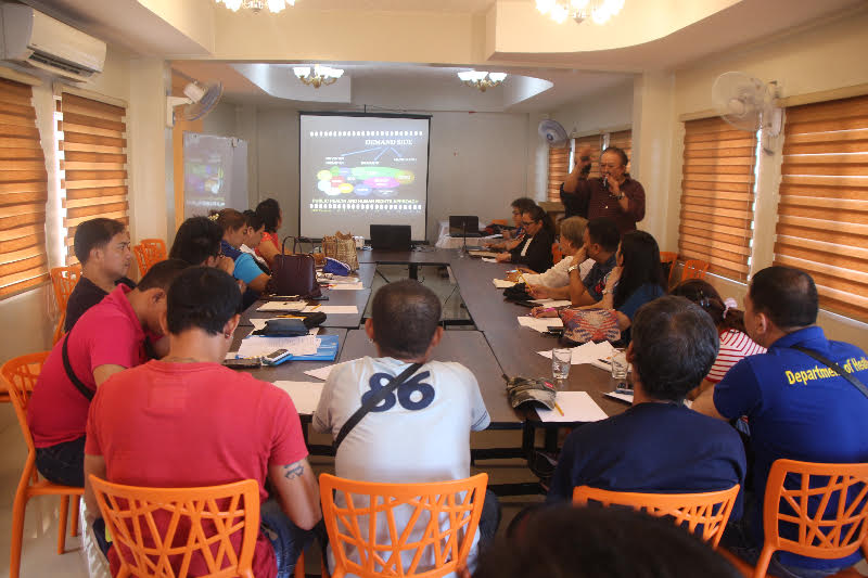 Dr. Bernardino A. Vicente, Medical Center Chief II, of the DOH-National Center for Mental Health emphasizes the importance of abstinence from illegal substance during the two-day Drug Abuse Treatment Seminar Workshop for Drug Surrenderees and their Families held in Odiongan Romblon.