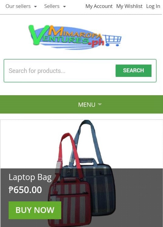 Screenshot of the mimaropaventures.ph app