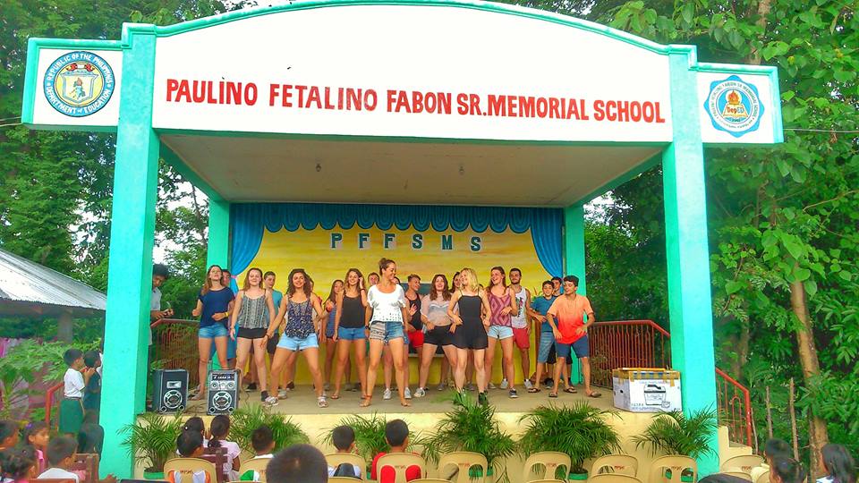 The group presenting a traditional French dance. (Photo by Jan Levent)
